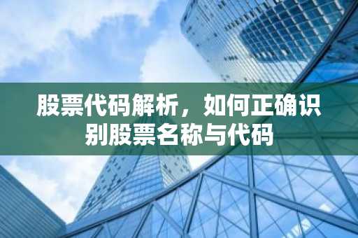 股票代码解析，如何正确识别股票名称与代码