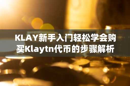 KLAY新手入门轻松学会购买Klaytn代币的步骤解析