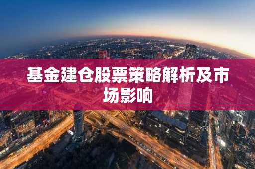 基金建仓股票策略解析及市场影响