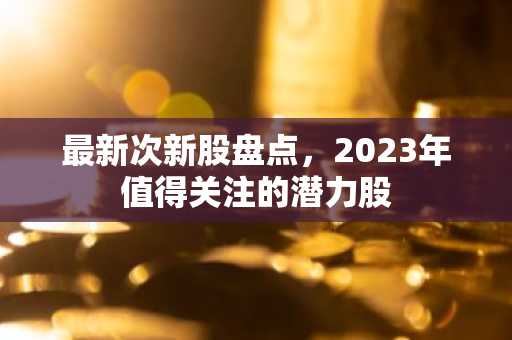 最新次新股盘点，2023年值得关注的潜力股