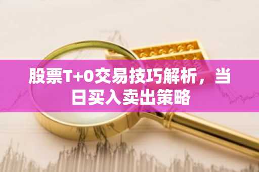 股票T 0交易技巧解析，当日买入卖出策略