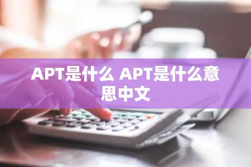APT是什么 APT是什么意思中文