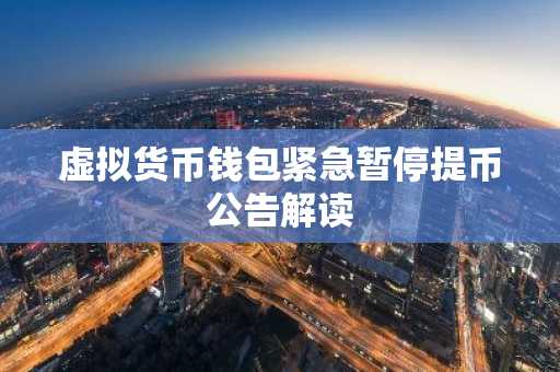 虚拟货币钱包紧急暂停提币公告解读