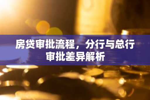 房贷审批流程，分行与总行审批差异解析