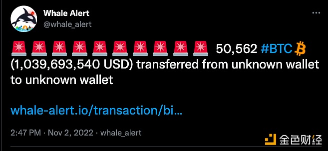 数据:50,562枚BTC转移至未知钱包