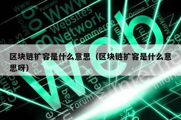 区块链扩容是什么意思(区块链扩容是什么意思呀