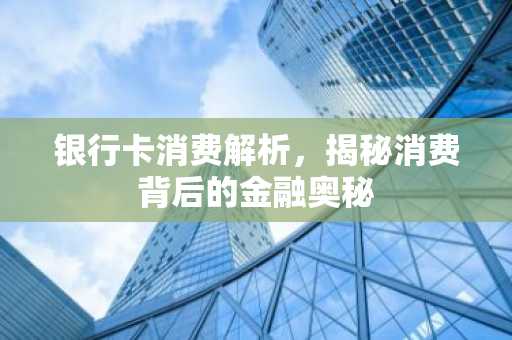 银行卡消费解析，揭秘消费背后的金融奥秘