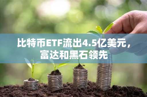 比特币ETF流出4.5亿美元,富达和黑石领先