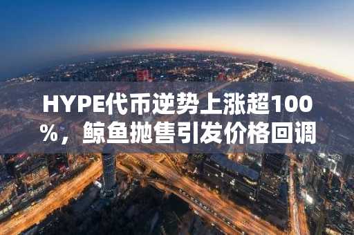 HYPE代币逆势上涨超100%,鲸鱼抛售引发价格回调担忧