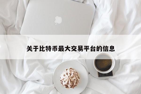 关于比特币最大交易平台的信息