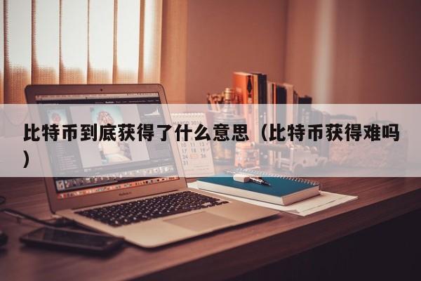 比特币到底获得了什么意思(比特币获得难吗)